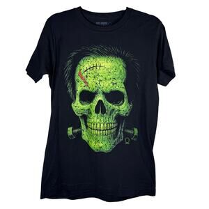 The Drive Frankenstein Skull Black Short Sleeve T-Shirt Small NWOT